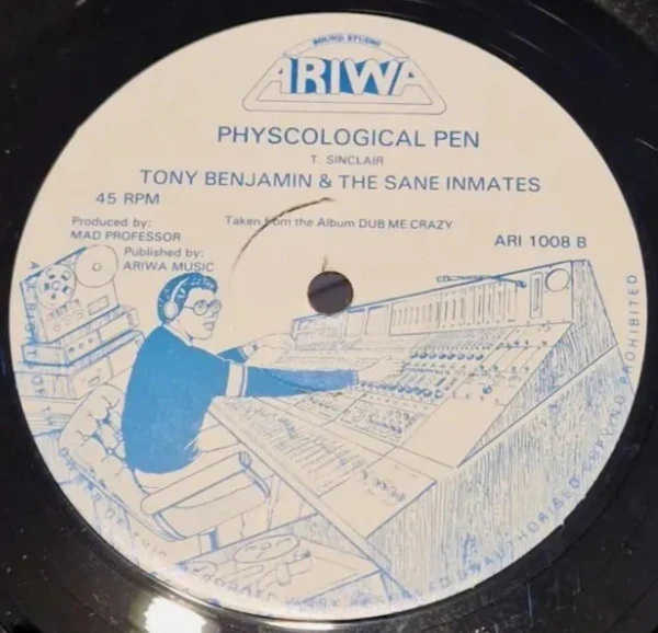 TONY BENJAMIN, Treasures In The World / Physicological Pen (Ariwa; ARI 1008, UK 1980s, Company Sleeve) 12" VG/G+ - Image 2