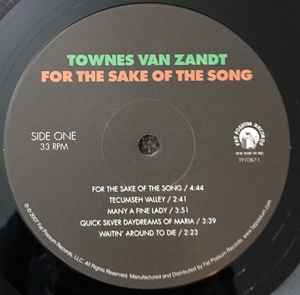 TOWNES VAN ZANDT, For The Sake Of The Song (Fat Possum Records ; FP1087-1, US 2012) LP NEW/NEW - Image 3