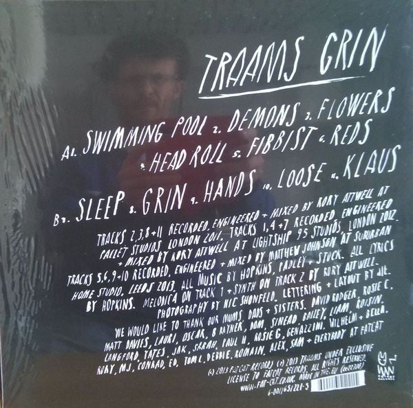 TRAAMS, Grin (FatCat Records; FATLP122, UK 2013) LP VG/VG+ - Image 2