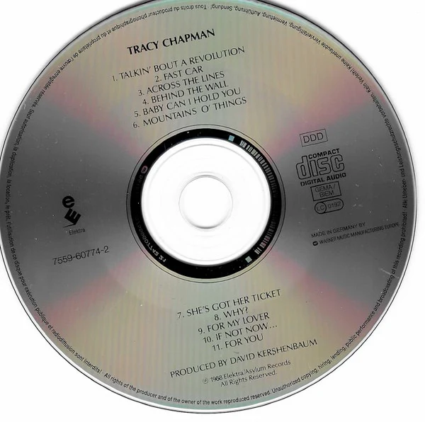 TRACY CHAPMAN, Tracy Chapman (Elektra; 7559-60774-2, Europe 1988, Jewel Case) CD NEW/NEW - Image 3