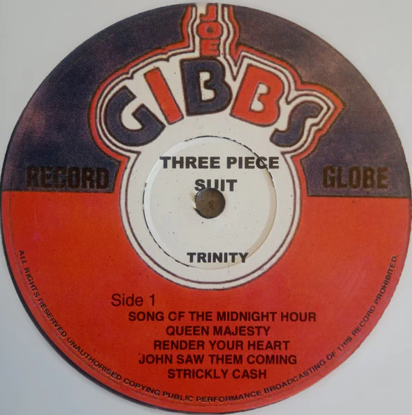 TRINITY, Three Piece Suit (Joe Gibbs Record Globe; , UK 2006 Reissue, Glossy Sleeve) LP VG+/VG+ - Image 3