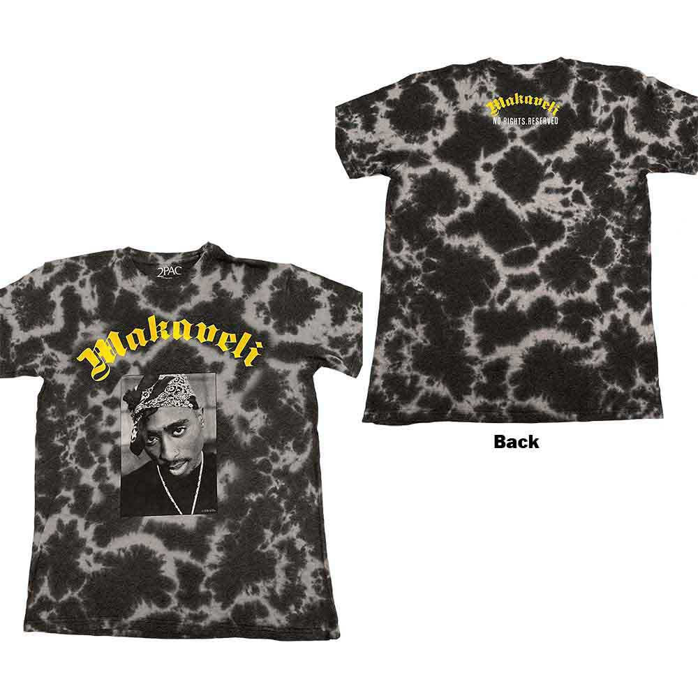 TU PAC, Tupac Unisex T-Shirt: Makaveli (Grey) (Back Print & Wash Collection) L (, Europe ) Accessories NEW/NEW