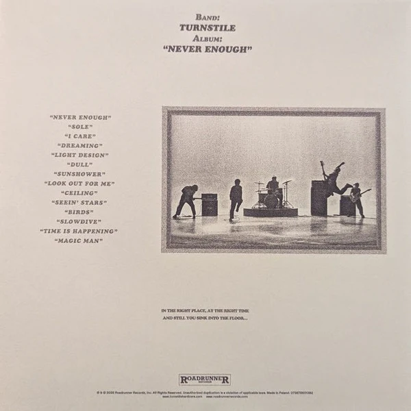 TURNSTILE, Never Enough (Roadrunner Records; 075678601392, US 2025, Gatefold In O Card Sleeve) LP VG+/VG+ - Image 2