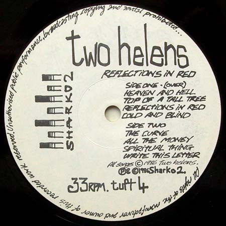TWO HELENS, Reflections In Red (Sharko 2; Tuft 4, UK 1986) LP VG+/VG+ - Image 3