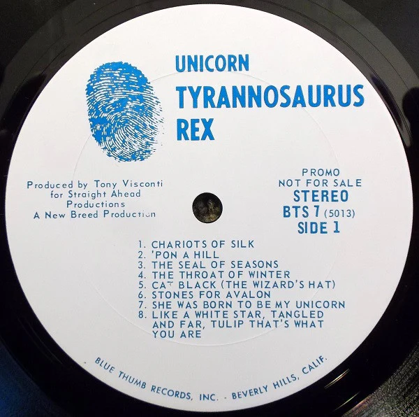 TYRANNOSAURUS REX, Unicorn (Blue Thumb; BTS7, US 1969, Promo, Gatefold, No Booklet, No Poster, Stereo) LP VG/G - Image 3