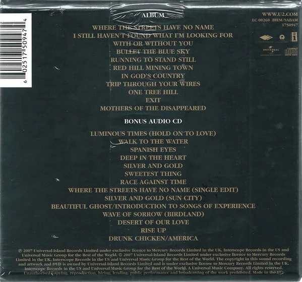 U2, The Joshua Tree (Mercury Music Group; 1750947, UK & Europe 2007 Reissue, Book Sleeve Hard Slipcase) 2xCD VG+/VG - Image 2