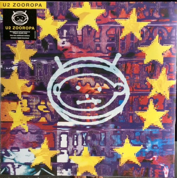U2, Zooropa (Island Records; U292018, Europe 2018 Reissue, 2 Inners, 180 Gram Black Vinyl) 2xLP EX/EX