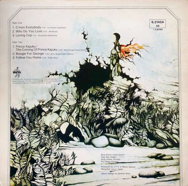 UFO, Live (Nova - No Label Code; SLK 16769-P, Germany Reissue) LP VG/VG - Image 2