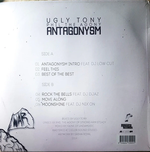 UGLY TONY & PHIL THE AGONY, Antagonysm (Rugged Records; RRLP03, France 2014), SALE - Up to 50% Off the Original Price  12" EP VG/VG+ - Image 2