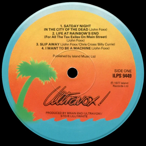 ULTRAVOX, Ultravox! (Island Orange Sunset, Blue Rim; ILPS9449, UK 1977, Gatefold) LP VG/G+ - Image 3