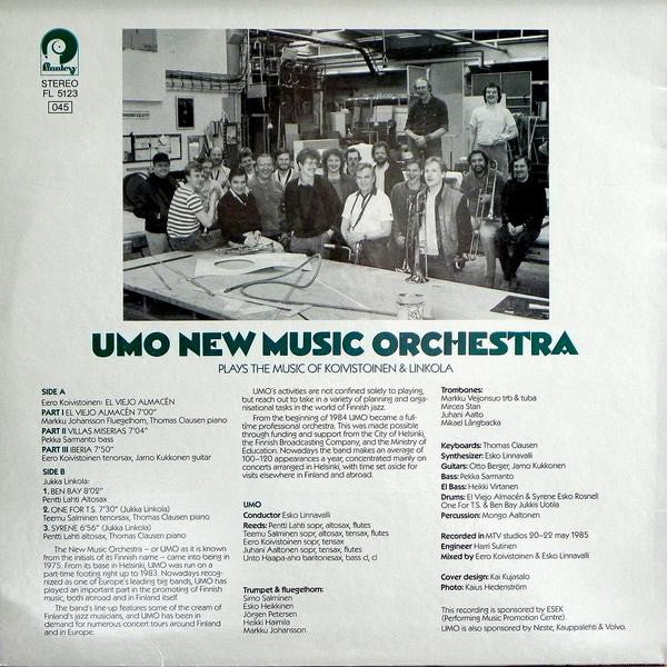 UMO NEW MUSIC ORCHESTRA, Umo New Music Orchestra Plays The Music Of Koivistoinen & Linkola (Finnlevy; FL 5123, Finland 1985), SALE - Up to 50% Off the Original Price  LP VG+/VG+ - Image 2