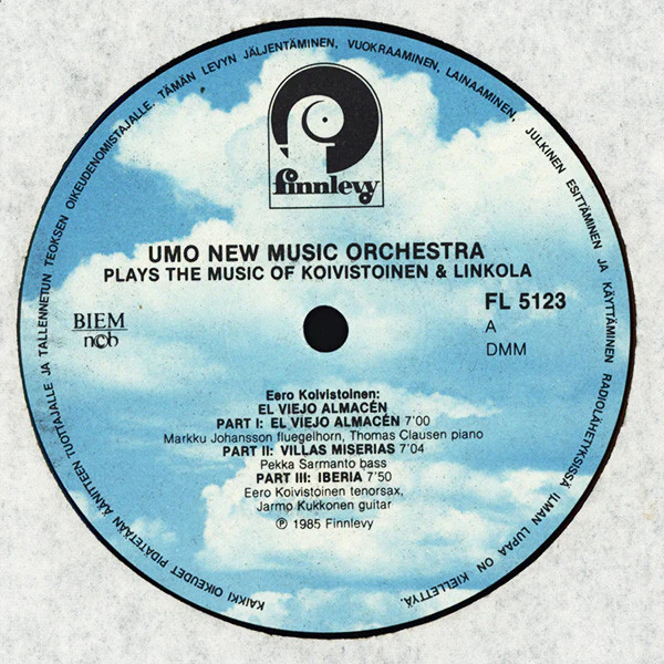 UMO NEW MUSIC ORCHESTRA, Umo New Music Orchestra Plays The Music Of Koivistoinen & Linkola (Finnlevy; FL 5123, Finland 1985), SALE - Up to 50% Off the Original Price  LP VG+/VG+ - Image 3