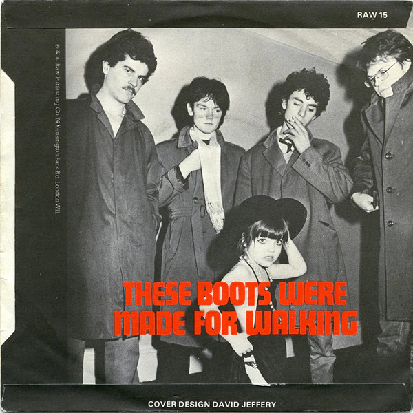 UNWANTED, Secret Police/ These Boots were Made for Walking (Raw; RAW15, UK 1980, Picture Sleeve) 7" VG+/VG+ - Image 2