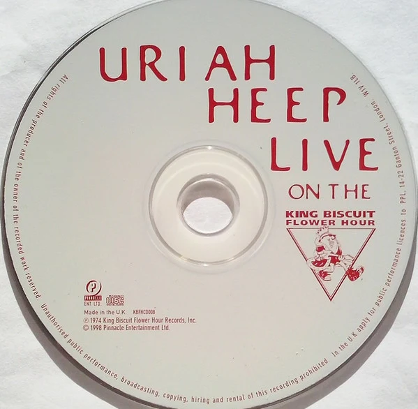 URIAH HEEP, Live On The King Biscuit Flower Hour (King Biscuit Flower Hour Records; KBFHCD008, UK 1998, Jewel Case) CD VG+/VG+ - Image 3