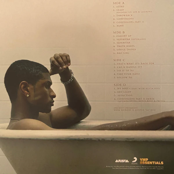 USHER, Confessions (Arista / Vinyl Me, Please; 19439916621, US 2021 Reissue, Foil Stamped Sleeve, 2 Inners & Booket, Print, Gold Nugget Vinyl, with Obi) 2xLP VG+/VG+ - Image 2