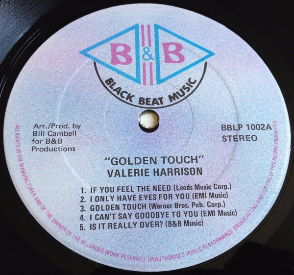 VALERIE HARRISON, Golden Touch (B & B; BBLP 1001, UK 1980s, Plain Sleeve) LP /G+