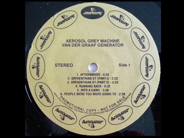 VAN DER GRAAF GENERATOR, Aerosol Grey Machine (Mercury Gold; SR61238, US 1990s Reissue, Promo, Two Extra Tracks) LP VG+/VG - Image 3