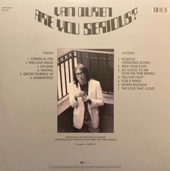 VAN DUREN, Are You Serious? (Omnivore Recordings; OVLP-375, US 2020) LP NEW/NEW - Image 2