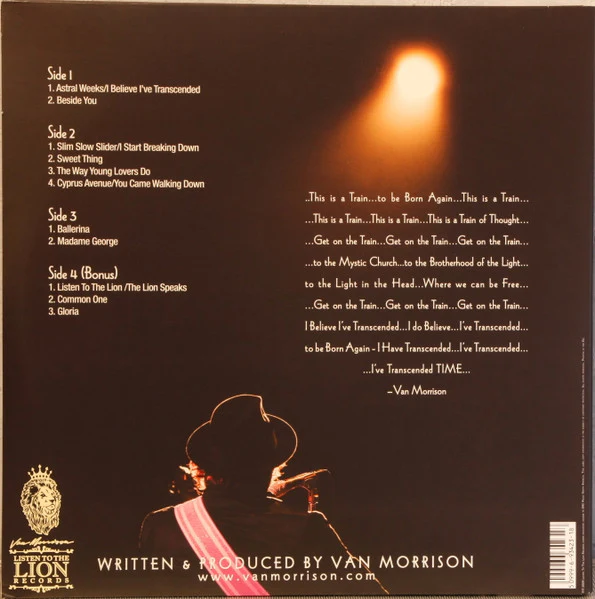 VAN MORRISON, Astral Weeks Live At The Hollywood Bowl (Listen To The Lion Records; 50999 6 93423 1 8 , Europe 2009, Gatefold, 180 Gram Vinyl) 2xLP VG/F - Image 2