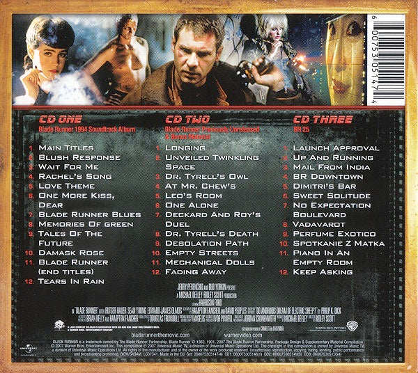 VANGELIS, Blade Runner Trilogy (UMe ; B0010558-02, US 2007 Reissue, Double Gatefold, Booklet, Special Edition) 3xCD VG+/VG - Image 2