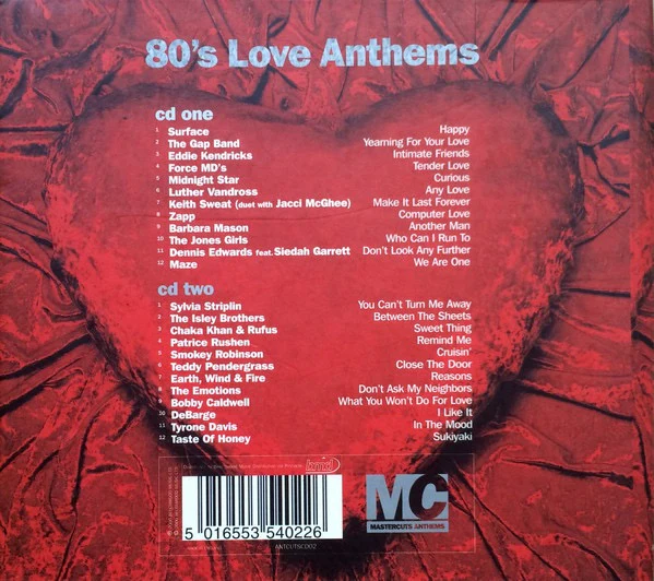 VARIOUS, 80's Love Anthems - Mastercuts Anthems (Mastercuts; ANTCUTSCD02, UK 2000, Double Digipak) CD M/M - Image 2
