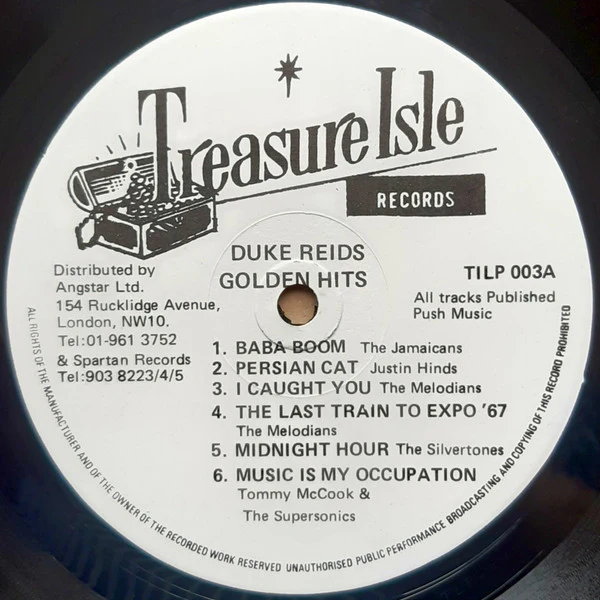 VARIOUS ARTISTS, Duke Reid Golden Hits (Treasure Isle; TILP 003, UK 1990s Reissue) LP VG/G+ - Image 3