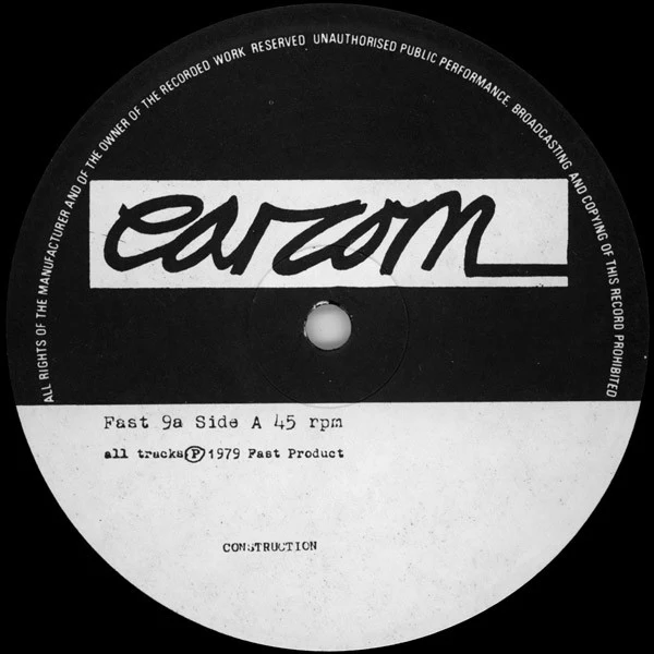 VARIOUS ARTISTS, Earcom 1 (Fast Product; FAST9a, UK 1979, Poster, No Cardboard 7", 45RPM) LP G+/VG+ - Image 3