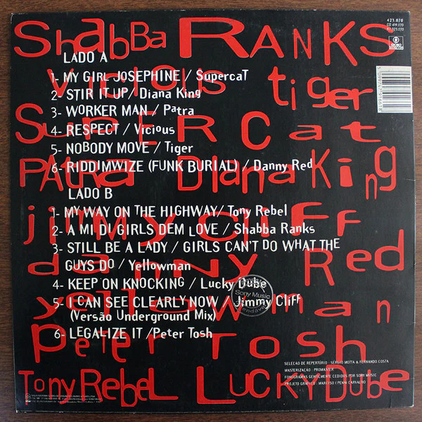VARIOUS ARTISTS, Get Reggae (Columbia; 423.070, Brazil 1995), SALE - Up to 50% Off the Original Price LP F/G+ - Image 2