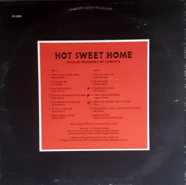 VARIOUS ARTISTS, Hot Sweet Home - Reggae Memories Of Jamaica (Fay Music Inc.; FM 3090, UK 1975, Rare Lee Perry tracks!) LP G+/G+ - Image 2