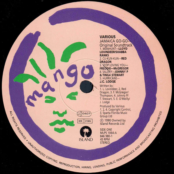 VARIOUS ARTISTS, Jamaica Go-Go (Original Soundtrack) (Mango; MLPS 1064, UK & Europe 1990, Glossy Sleeve), SALE - Up to 50% Off the Original Price  LP EX/EX - Image 3