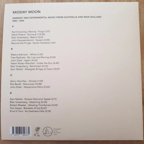 VARIOUS ARTISTS, Midday Moon - Ambient And Experimental Music From Australia And New Zealand 1980 - 1995 (Bedroom Suck Records ; BSR - 082, Australia 2018, Gatefold, Insert) 2xLP EX/EX - Image 2