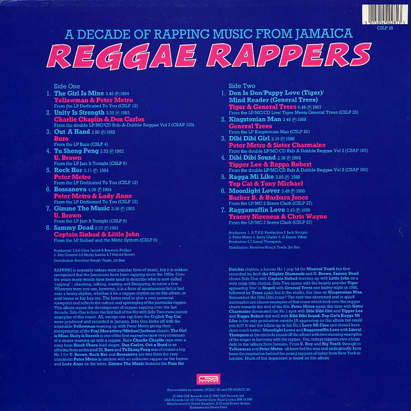 VARIOUS ARTISTS, Reggae Rappers (CSA Records; CSLP 28, UK 1990), SALE - Up to 50% Off the Original Price  LP EX/EX - Image 2