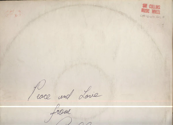 VARIOUS ARTISTS (SIR COLLINS), Sir Collins Music Wheel Vol.1 / Peace And Love (Collins Music; C.M. 001 B.L.P., UK 1977, "Sir Collins Music Wheel" Stamped Sleeve, Sir Collins autograph on sle LP VG/VG
