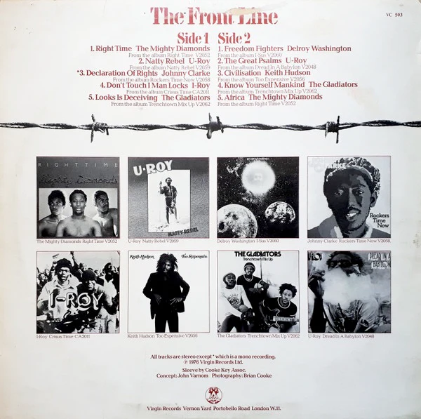 VARIOUS ARTISTS, The Front Line (Virgin; VC 503, UK 1976) LP VG/EX - Image 2