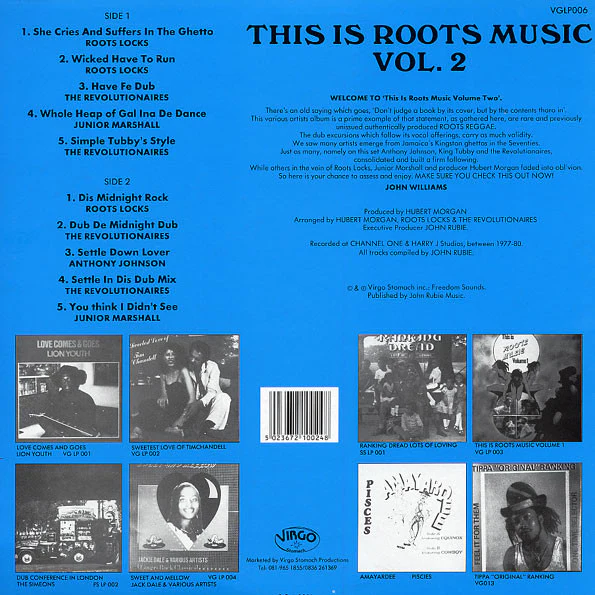 VARIOUS ARTISTS, This Is Roots Music (Virgo Stomach; VGLP 006, UK 1991), SALE - Up to 50% Off the Original Price  LP VG+/VG+ - Image 2