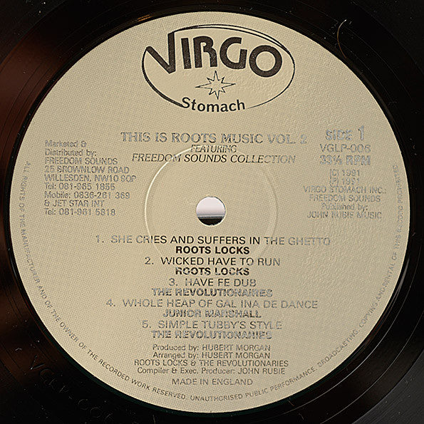 VARIOUS ARTISTS, This Is Roots Music (Virgo Stomach; VGLP 006, UK 1991), SALE - Up to 50% Off the Original Price  LP VG+/VG+ - Image 3