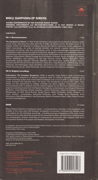 VARIOUS, Baku: Symphony Of Sirens. (Sound Experiments In The Russian Avant Garde) (ReR Megacorp; ReR RAG 1&2, UK 2008, Book Sleeve) 2xCD VG/VG+ - Image 2