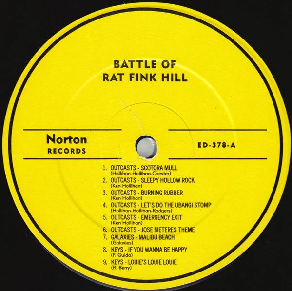 VARIOUS, Battle Of Rat Fink Hill (Crude Unissued Pittsburgh Instrumentals 1961-63) (Norton Records; ED-378, US 2011) LP VG+/VG+ - Image 3