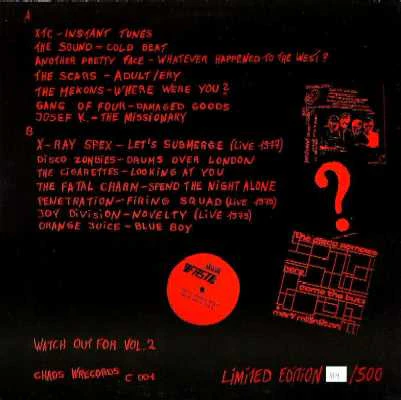 VARIOUS, British Underground The Best Of The UK Punk New Wave 1977 - 1982 (Chaos Wrecords; C 001, UK , Unofficial Numbered Limited Edition) LP VG/VG - Image 2