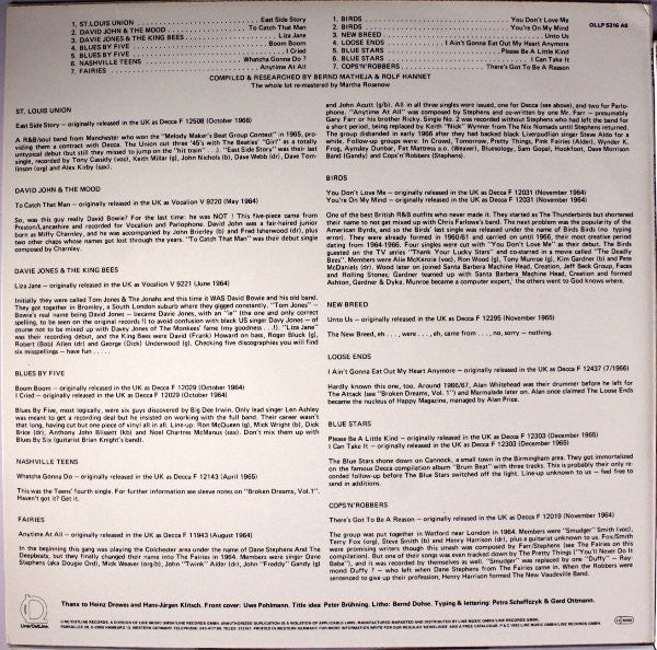 VARIOUS, Broken Dreams : Hopes And Glories Of British Rock 1963 - 1969 Vol. 2 (Line/Outline; OLLP 5316 AS, Germany 1983, Inner), SALE - Up to 50% Off the Original Price  LP VG+/VG+ - Image 2
