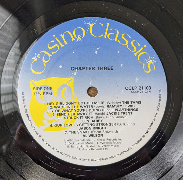 VARIOUS, Casino Classics Chapter Three (Casino Classics; CCLP 21103, UK 1980s), SALE - Up to 50% Off the Original Price LP VG/VG+ - Image 3
