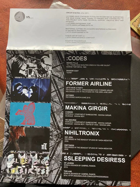 VARIOUS, Circuit D'Actes 2 (La Forme Lente; LFL 4, France 2011, Inner), SALE - Up to 50% Off the Original Price LP VG+/VG+ - Image 2