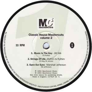 VARIOUS, Classic House Mastercuts Volume 2 (Mastercuts; CUTSL-20, UK 1994, Gatefold) 2xLP G+/VG - Image 3