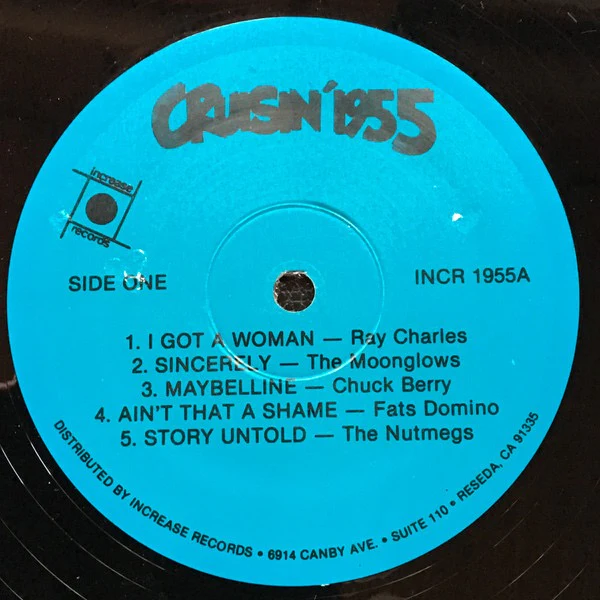 VARIOUS, Cruisin' 1955 (Increase Records Blue Labels; INCR 1955, US 1986 Reissue) LP VG/VG - Image 3