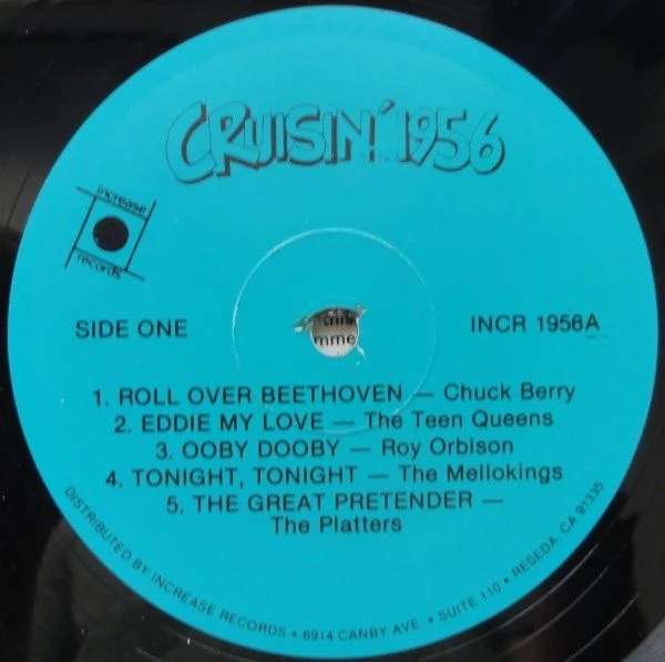 VARIOUS, Cruisin' 1956 (Increase Records Blue Labels; INCM 1956, US 1986 Reissue) LP VG/VG - Image 3