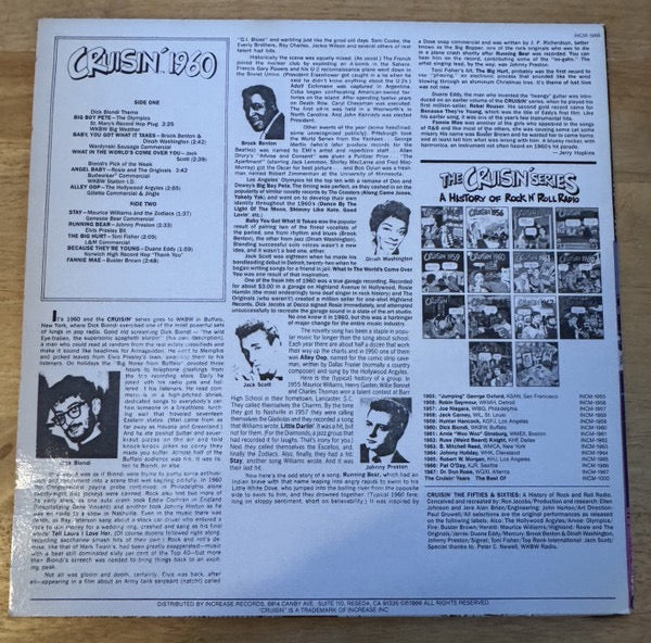VARIOUS, Cruisin' 1960 (Increase Records Blue Labels; INCM-1960, US 1986 Reissue, No Barcode) LP VG/VG - Image 2