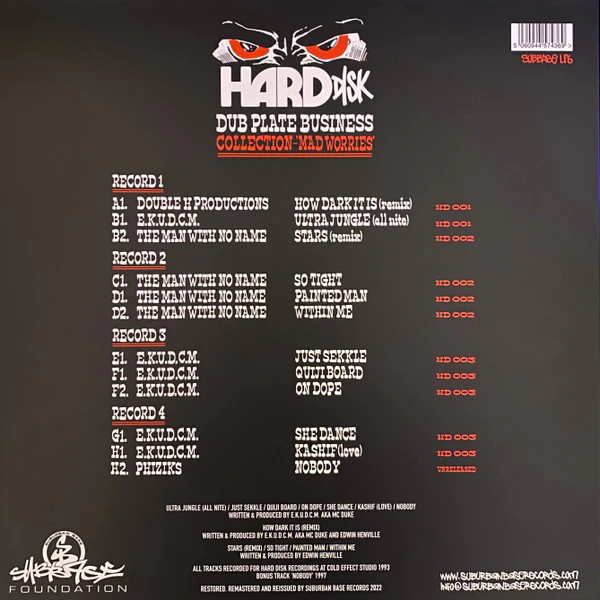 VARIOUS, Dubplate Business Collection - 'Mad Worries' (Suburban Base Records; SUBBASE LP6, UK 2022 Reissue, Box Set, 4 Black Poly-Lined Inners, Remastered) 4x12" VG/VG+ - Image 2