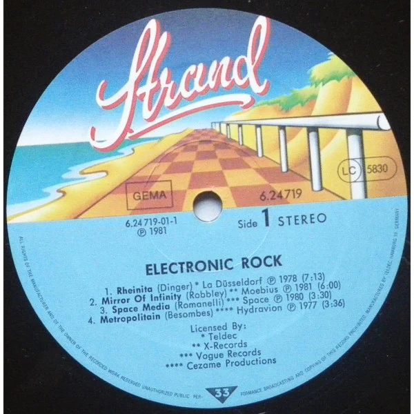 VARIOUS, Electronic Rock (Strand; 6.24719, Germany 1981, Metallic Sleeve) LP VG/VG - Image 3