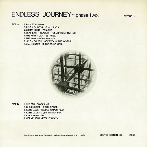 VARIOUS, Endless Journey Phase Two (Psycho Records; PSYCHO 3, UK 1983, Numbered Limited Edition of 1,000), SALE - Up to 50% Off the Original Price  LP VG/VG - Image 2