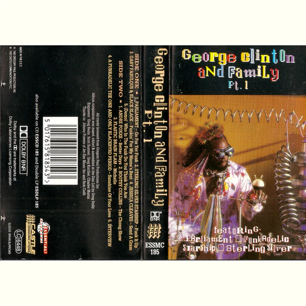 VARIOUS, George Clinton And Family Pt. 1 (Essential! Records; ESS MC 185, UK 1992) Cassette VG+/VG+